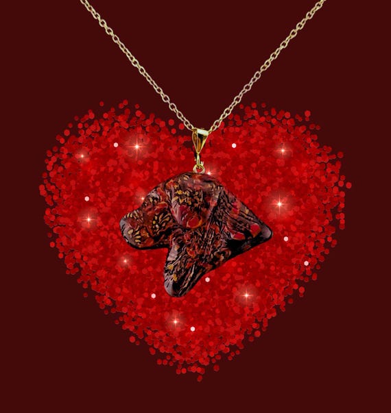 Golden Retriever Necklace Pomegranate