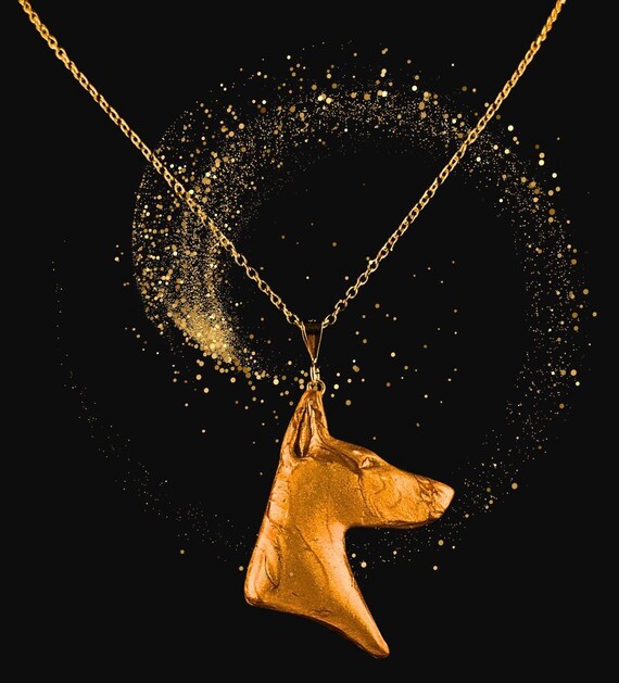 Gold Doberman Necklace