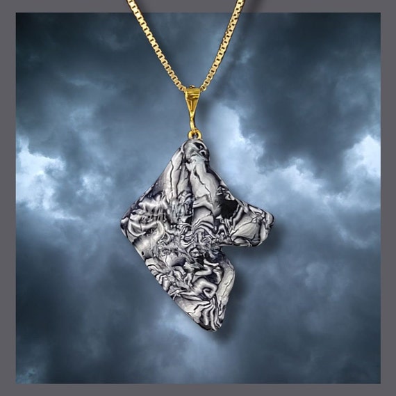 Black and White Shetland Sheepdog Pendant Necklace