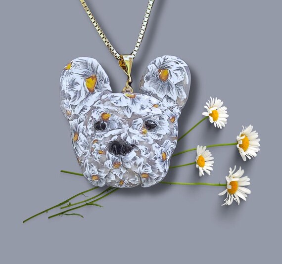 Daisy French Bulldog Pendant Necklace