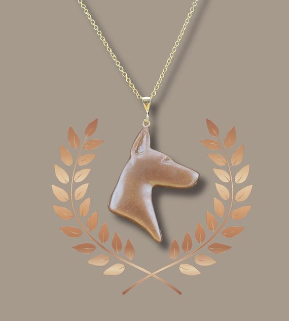 Doberman Bronze Necklace