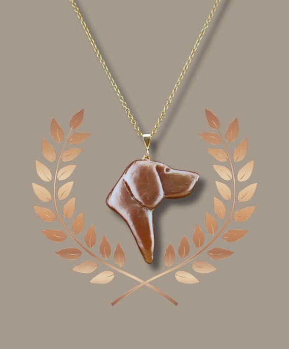 Vizsla necklace bronze