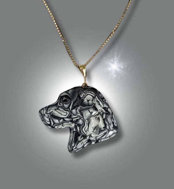 Labrador Retriever Black and White Pendant Necklace