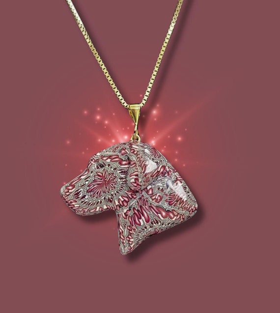 Red Burst Labrador Retriever Pendant Necklace