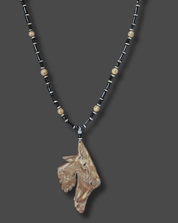 Scottish Terrier Onyx and Jasper necklace