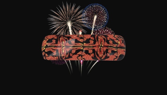 Firecracker barrette, super grip, Vintage Made in France clip