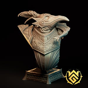 Bust of Crowknight by The Witchguild