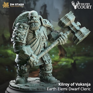 Earth Genasi Dwarf Cleric - Kilroy of Voksnja by DM Stash