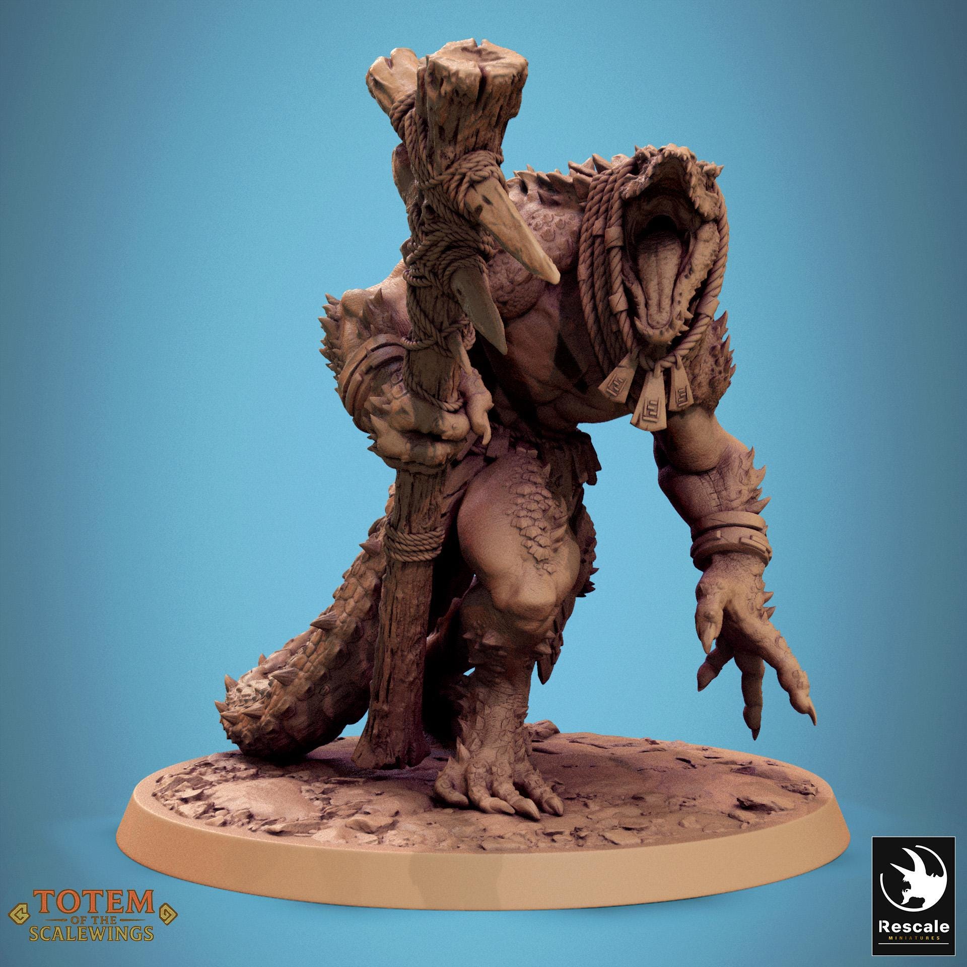 Lizardman Champion Dreadscale by Rescale Miniatures - Etsy