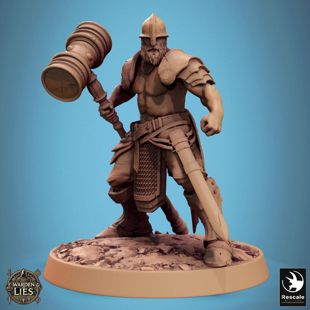 Knight Hamer Knight of Valor Hammer by Rescale Miniatures - Etsy