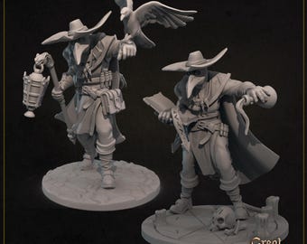 Malakai Del-Raven &ndash; Miniatura D&amp;D Di Medico Della Peste (non Dipinta)