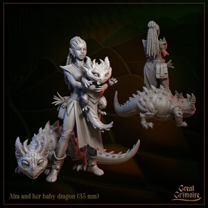 Aira and her baby dragon by Great Grimoire