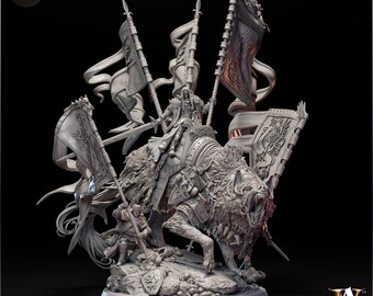 Lord Vargan - Blood of the Wolf & Ancient Warwolf Yrsa by Archvillain Games