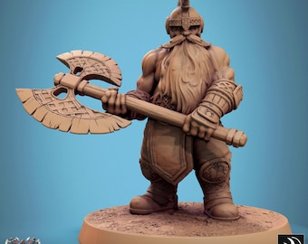 Dwarf Warrior Big Axe by Rescale Miniatures
