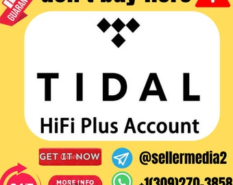 Lea la descripción primero // Tidal hifi plus por su correo electrónico // cuenta tidal // Tidal 1 años // Consíguelo en whatsapp y telegram//