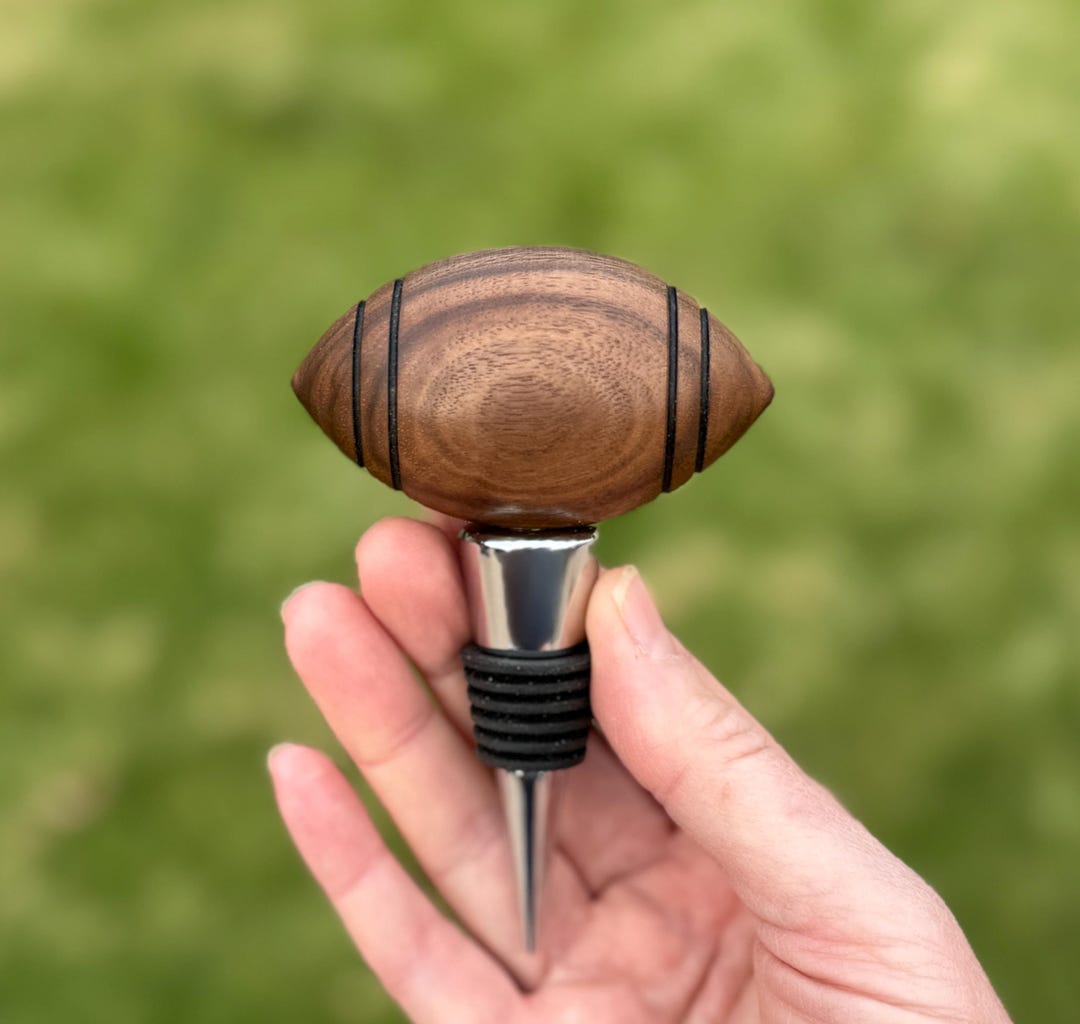 football-bottle-stopper-solid-wood-hand-made-free-engraving-offered-etsy