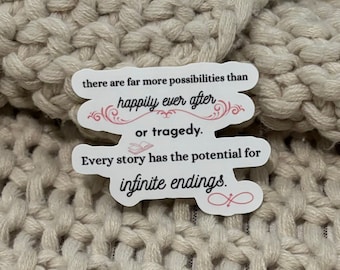 Once upon a broken heart inspired sticker, bookish gifts, book lover, water bottle sticker, laptop decal, bookish sticker, infinite endings
