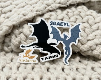 Forth wing dragons sticker, fourth wing sticker, violet sorrengail, xaden riorson, romantasy sticker, wing leader, dragons, kindle sticker