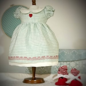 Reggie's Pretty Party Dress pattern PDF -Fits Waldorf doll 16" to 18"