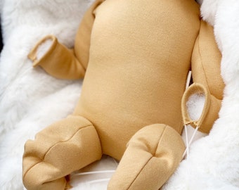 Reborn doll Cuddle body Recommended SILICONE ONLY!!! 1/4 hands and feet Reggiesdolls Pre stuffed all sizes FRee SHipping in US only