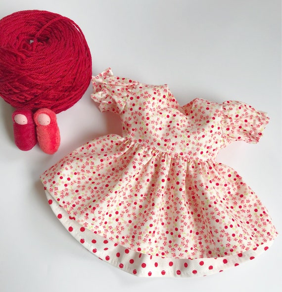 pink polka dot dress for 10 in doll Baby Doll Dress  Pink Polka Dot Corduroy  Once Upon A Little Dress