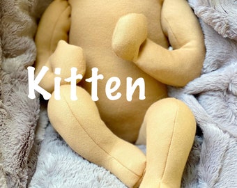 Reborn doll Pose n' Cuddle body Reggiesdolls Preemie size Kitten body FRee SHipping in US only