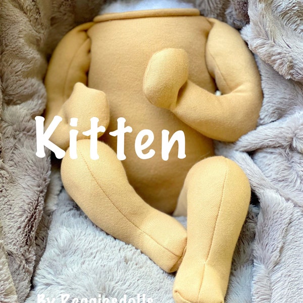 Reborn doll Pose n' Cuddle body Reggiesdolls Preemie size Kitten body FRee SHipping in US only