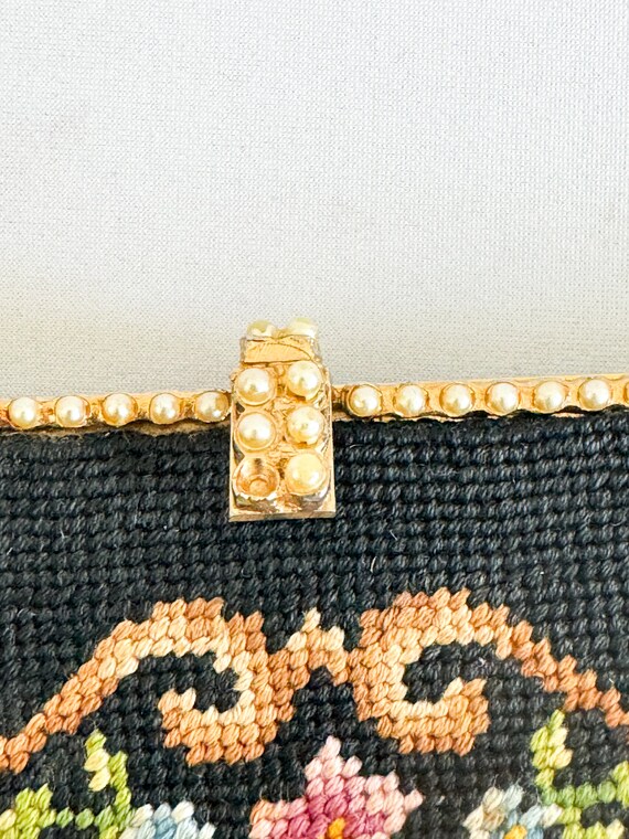Vtg Kurt Chambre 40s/50s Wool Needlepoint Purse H… - image 4