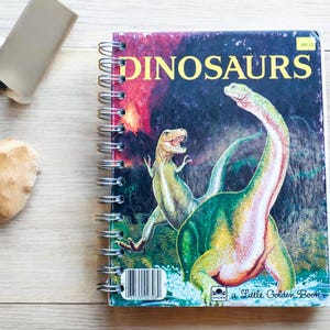 Eco-Friendly Dinosaurs Upcycled Journal Blank & Perfect for Creativity!