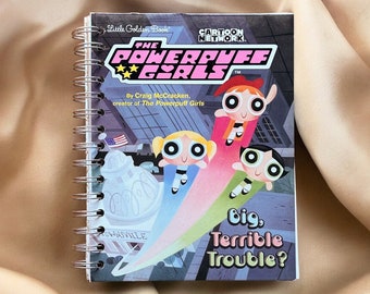 Eco-Friendly Power Puff Girls Upcycled Journal Blank & Perfect for Creativity!