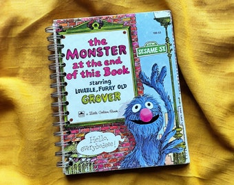 Eco-Friendly Monster at the End of this Book Upcycled Journal Blank & Perfect for Creativity!