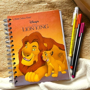 Eco-Friendly Lion King Upcycled Journal Lined & Perfect for Creativity!