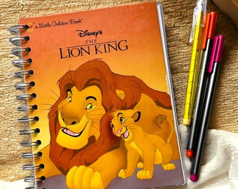 Eco-Friendly Lion King Upcycled Journal Lined & Perfect for Creativity!
