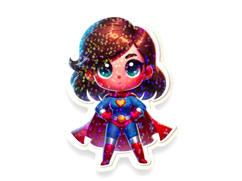 She's a Superhero Sticker, for Laptops, Water Bottles, Notebooks, Phone, Cute Decal, Gift image 2