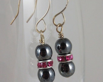 Pink Ring Around Drop Earrings