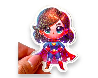 She's a Superhero Sticker, for Laptops, Water Bottles, Notebooks, Phone, Cute Decal, Gift