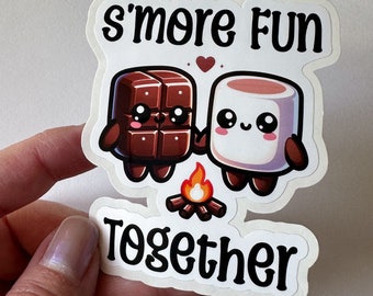 S'more Fun Together Sticker, for Laptops, Water Bottles, Notebooks, Phone, Cute Decal, Gift