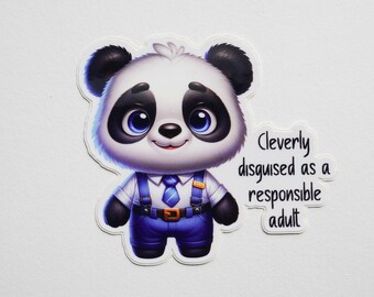 Cleverly Disguised as a Responsible Adult Sticker, for Laptops, Water Bottles, Notebooks, Phone, Cute Decal, Gift