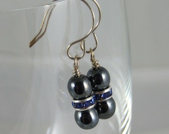 Purple Ring Around Drop Earrings