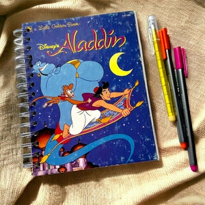Eco-Friendly Aladdin Upcycled Journal Lined & Perfect for Creativity!