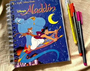 Eco-Friendly Aladdin Upcycled Journal Lined & Perfect for Creativity!