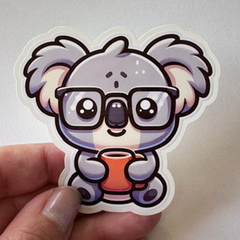 Cute Koala Sticker, for Laptops, Water Bottles, Notebooks, Phone, Cute Decal, Gift image 1