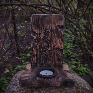 Altar des Odin, Mystischer Kerzenhalter, Wikinger Altar, Pagan Altar