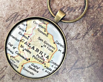 Calabria Key Chain, Italy Key Chain, Southern Italy, San Giovanni in Fiore, Paola, Cosenza, Nicastro, Catanzaro