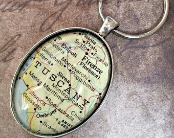 Tuscany Key Chain, Italy, Volterra, Florence, Firenze, Siena, Empoli, Montepulciano, Grosseto, Montevarchi, Poggibonsi, Keychain