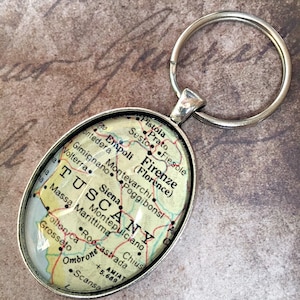 Tuscany Key Chain, Italy, Volterra, Florence, Firenze, Siena, Empoli, Montepulciano, Grosseto, Montevarchi, Poggibonsi, Keychain