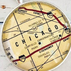 Chicago Ornament, Chicago Stadium, Blackhawks, Chicago Bulls, Karte Ornament, Reisebaum, Landkarten, Ornamente, Reisende Geschenke, Kostenloser Versand