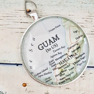 Guam Ornament, Hagaina, Ornement de carte, Cadeau pour voyageurs, Arbre de voyage, Cartes, Ornement de carte vintage, Ornements de carte, Livraison gratuite