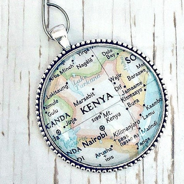 Kenya Map Ornament, Christmas Ornament, Hostess Gift, Housewarming Gift, Nairobi Ornament, Ancestry Gift, Stocking Stuffer, Holiday Gift