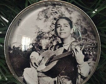 Chavela Ornament, Chavela Vargas, Free Shipping, Feminist Christmas, Christmas Ornament, Ornament, 50mm Ornament
